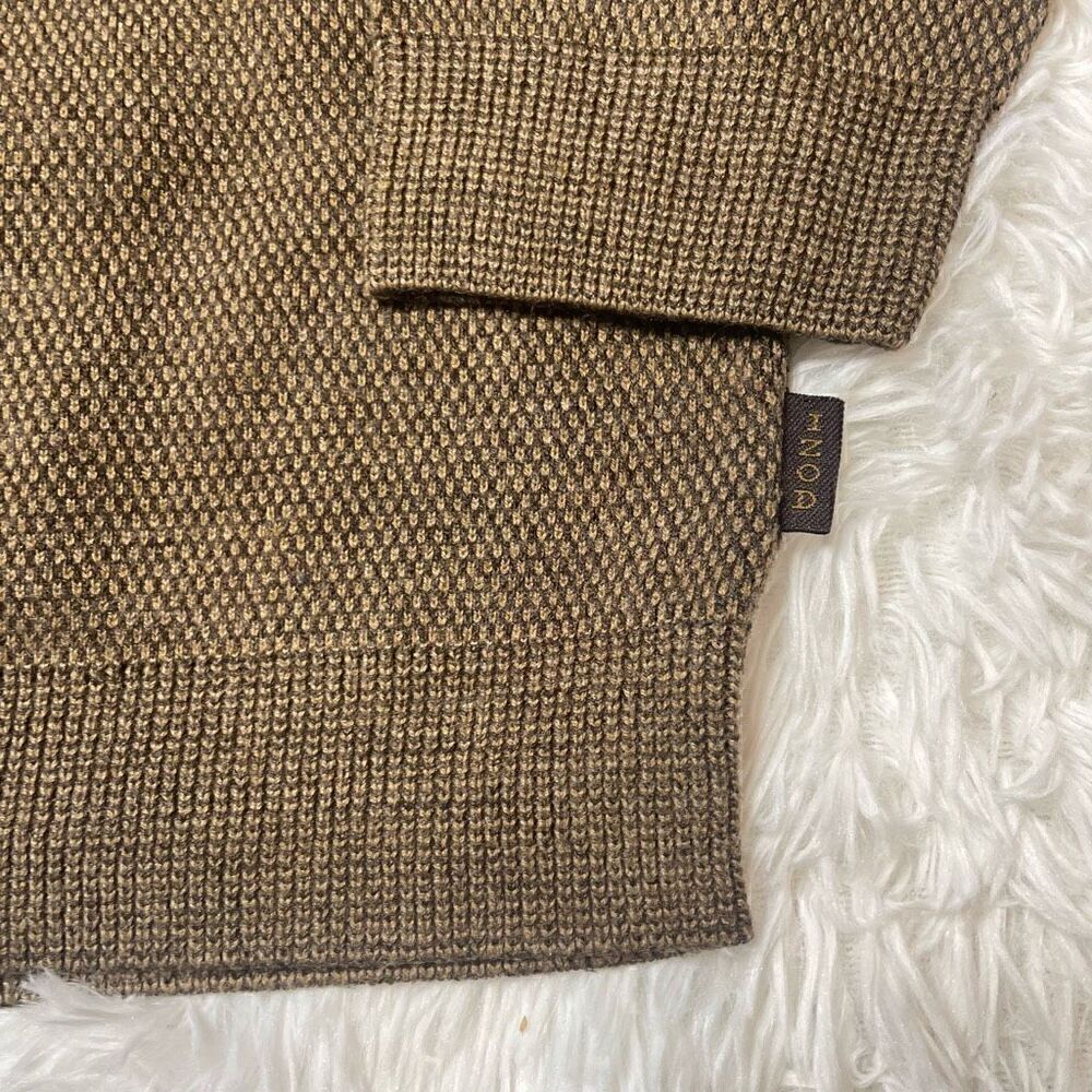 IZOD Sweater Mens Large Brown Pullover Merino Wool Blend Stretchy Crew Neck - Picture 4 of 8
